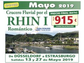 CRUCERO FLUVIAL POR EL RHIN - MAYO
